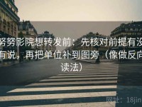 努努影院想转发前：先核对前提有没有说，再把单位补到图旁（像做反向读法）