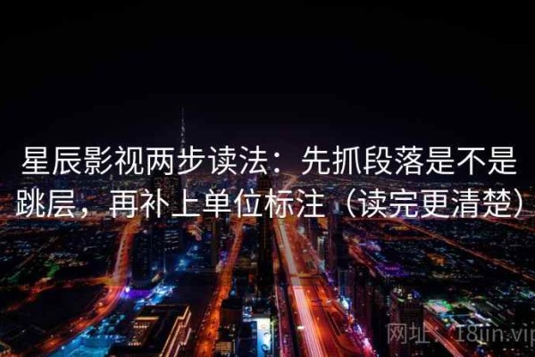 星辰影视两步读法：先抓段落是不是跳层，再补上单位标注（读完更清楚）