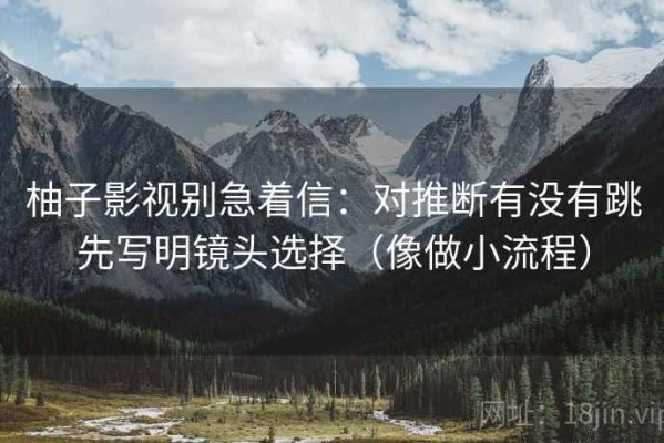 柚子影视别急着信：对推断有没有跳先写明镜头选择（像做小流程）