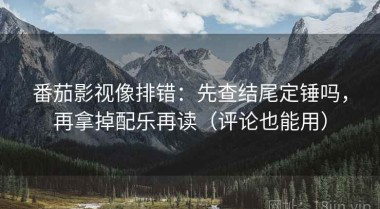 番茄影视像排错：先查结尾定锤吗，再拿掉配乐再读（评论也能用）