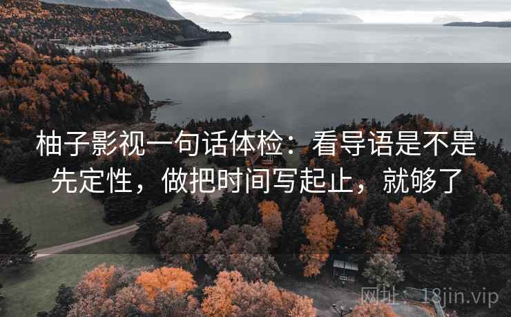 柚子影视一句话体检：看导语是不是先定性，做把时间写起止，就够了